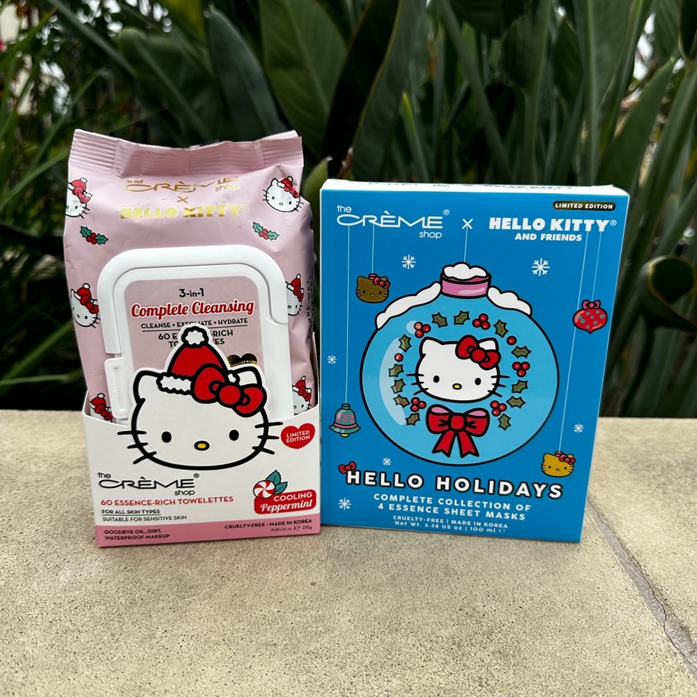 Hello Kitty Crème shop complete cleansing towelettes wipes mask Christmas - Picture 5 of 6